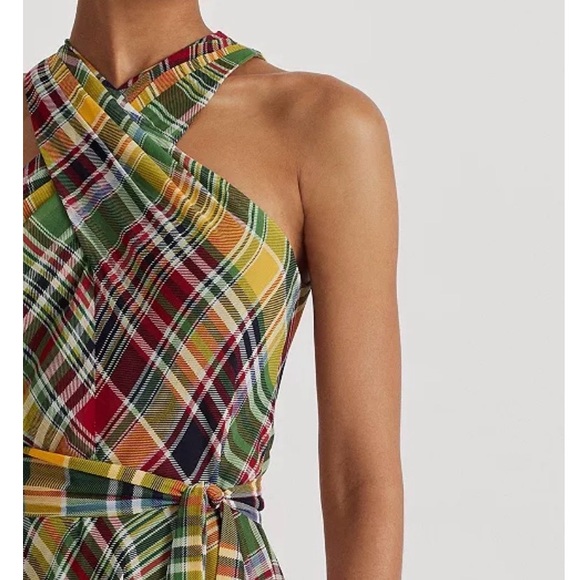 Ralph Lauren Multicolor Plaid Halter Dress - Picture 3 of 4